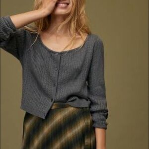 Anthropologie off the shoulder cardigan